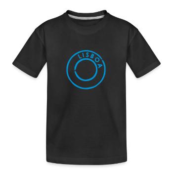 Lisboa Postmark - Kids' Premium Organic T-Shirt - black - Front