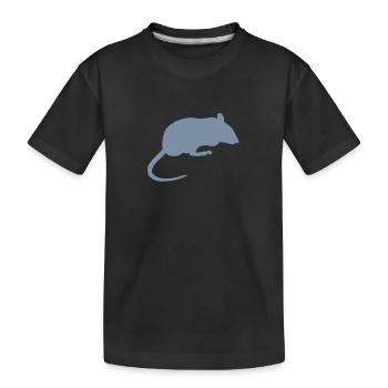 Maus Maus Silhouette Schatten shadow8 - Kinder Premium Bio T-Shirt - Schwarz - Vorne