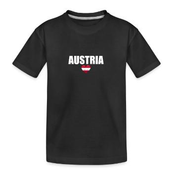 Autriche Autriche Drapeau autrichien - T-shirt bio Premium Enfant - noir - Devant