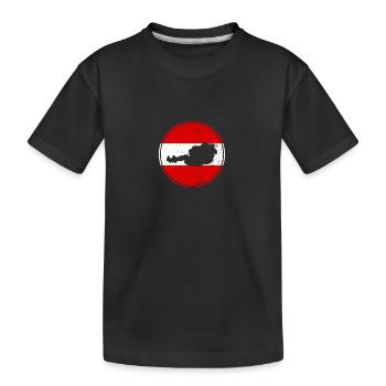Autriche Carte Drapeau autrichien - T-shirt bio Premium Enfant - noir - Devant