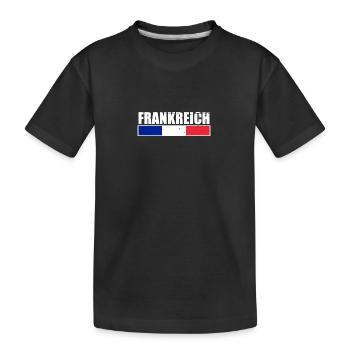 France French flag Proud Frenchman - Kids' Premium Organic T-Shirt - black - Front