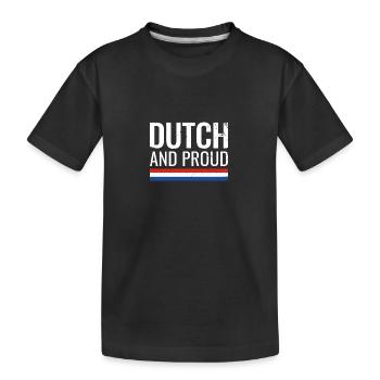 Néerlandais et fier drapeau néerlandais Pays-Bas - T-shirt bio Premium Enfant - noir - Devant