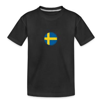 Suède Drapeau suédois Fier Suédois - T-shirt bio Premium Enfant - noir - Devant