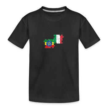 Ethiopia Italy Flag Ethiopia - Kids' Premium Organic T-Shirt - black - Front