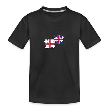 England UK Flagge Britischer Engländer - Kinder Premium Bio T-Shirt - Schwarz - Vorne