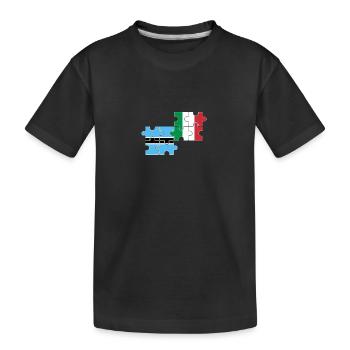 Botswana Italy Flag Italian Botswana - Kids' Premium Organic T-Shirt - black - Front