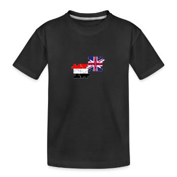 Jemen UK Flagge Britisch Jemenitisch - Kinder Premium Bio T-Shirt - Schwarz - Vorne