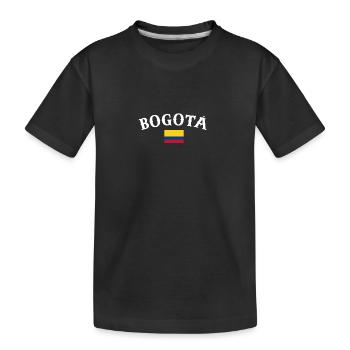 Bogotá Kolumbien Kolumbianische Flagge Kolumbianer - Kinder Premium Bio T-Shirt - Schwarz - Vorne