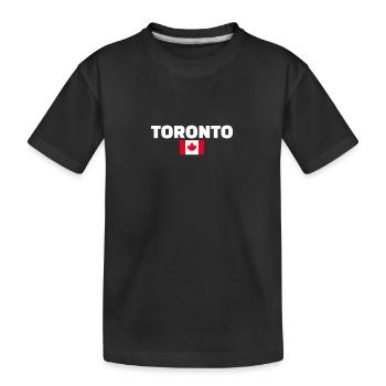 Toronto, Canada, Drapeau canadien, Canadien - T-shirt bio Premium Enfant - noir - Devant