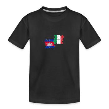 Cambodge Italie Drapeau Cambodgien - T-shirt bio Premium Enfant - noir - Devant