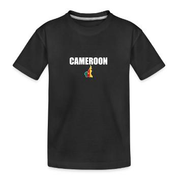 Cameroon Map Cameroon Cameroon flag - Kids' Premium Organic T-Shirt - black - Front