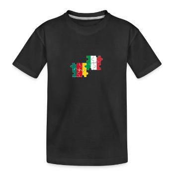 Kamerun Italien Flagge Italienisch Kameruner - Kinder Premium Bio T-Shirt - Schwarz - Vorne