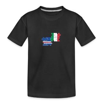Kap Verde Italien Flagge Italienisch Kapverden - Kinder Premium Bio T-Shirt - Schwarz - Vorne