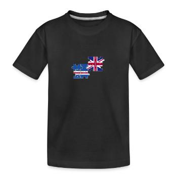 Cap-Vert Drapeau du Royaume-Uni Cap-Vert britannique - T-shirt bio Premium Enfant - noir - Devant