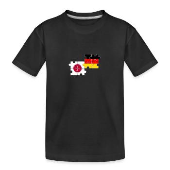 Japan Germany Flag German Japanese - Kids' Premium Organic T-Shirt - black - Front
