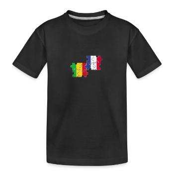 Mali Frankreich Vintage Flagge Französisch Malier - Kinder Premium Bio T-Shirt - Schwarz - Vorne