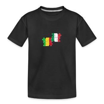 Mali Italien Flagge Italienisch Malier - Kinder Premium Bio T-Shirt - Schwarz - Vorne