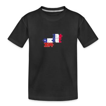 Chile Frankreich Flagge Französisch Chilene - Kinder Premium Bio T-Shirt - Schwarz - Vorne