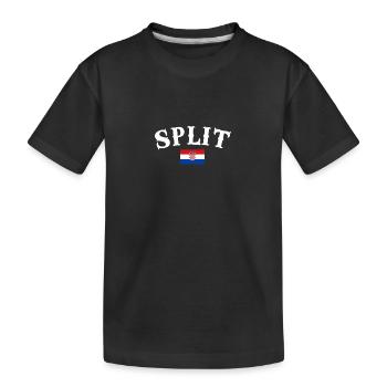 Split Croatie Drapeau croate Croate - T-shirt bio Premium Enfant - noir - Devant