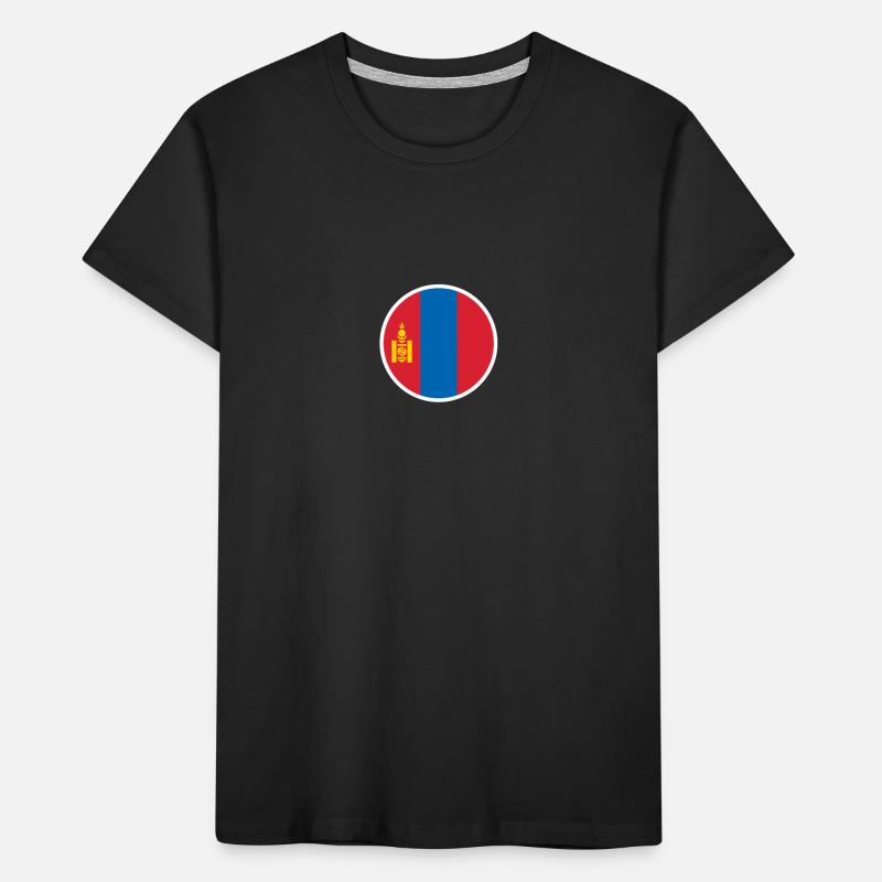 Mongolei Mongolische Flagge Mongole Kinder Premium Bio T-Shirt