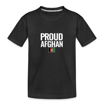 Fier drapeau afghan d’époque de l’Afghanistan - T-shirt bio Premium Enfant - noir - Devant