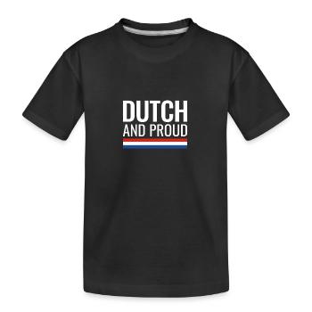 Néerlandais et fiers Pays-Bas Drapeau néerlandais - T-shirt bio Premium Enfant - noir - Devant