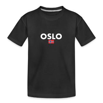 Oslo Norvège Drapeau norvégien Norvégien - T-shirt bio Premium Enfant - noir - Devant