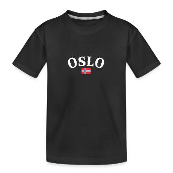 Oslo Norvège Drapeau norvégien Norvégien - T-shirt bio Premium Enfant - noir - Devant