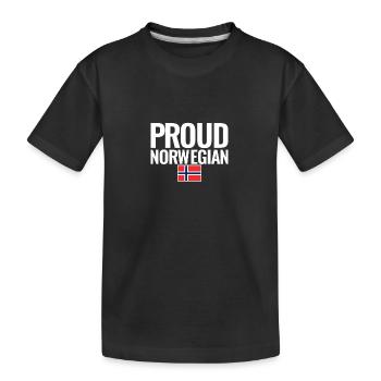 Fier norvégien Norvège Drapeau norvégien - T-shirt bio Premium Enfant - noir - Devant