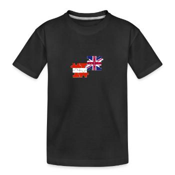 Austria UK Flag British Austrians - Kids' Premium Organic T-Shirt - black - Front