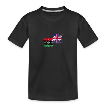 Libye Royaume-Uni Vintage drapeau libyen britannique - T-shirt bio Premium Enfant - noir - Devant