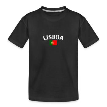 Lisboa Portugal Drapeau Portugais Portugais - T-shirt bio Premium Enfant - noir - Devant