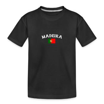 Madère Portugal Portugais Drapeau Portugais Portugais - T-shirt bio Premium Enfant - noir - Devant