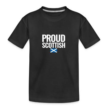 Proud Scottish Schottland Flagge Schotte - Kinder Premium Bio T-Shirt - Schwarz - Vorne