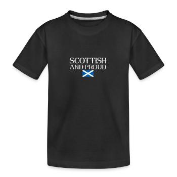 Scottish And Proud Schottland Flagge Schotte - Kinder Premium Bio T-Shirt - Schwarz - Vorne