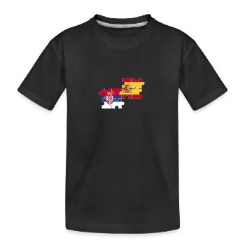 Serbie Espagne drapeau Espagnols Serbe - T-shirt bio Premium Enfant - noir - Devant