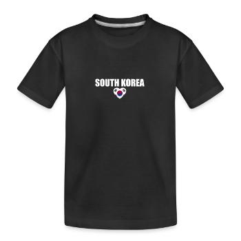 South Korea South Korea South Korean Flag - Kids' Premium Organic T-Shirt - black - Front