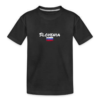 Slovénie Vintage Slovénie Drapeau slovène - T-shirt bio Premium Enfant - noir - Devant