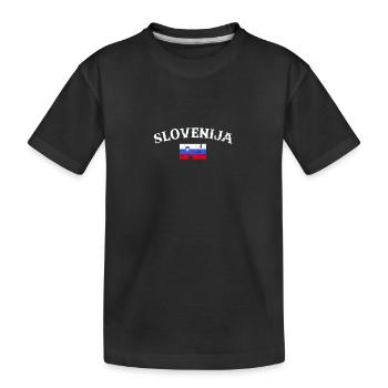 Slovénie Vintage Slovénie Drapeau slovène - T-shirt bio Premium Enfant - noir - Devant