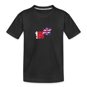 Dubai UK Flag British Dubai - Kids' Premium Organic T-Shirt - black - Front