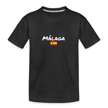 Malaga, Espagne, Drapeau espagnol, Espagnols - T-shirt bio Premium Enfant - noir - Devant
