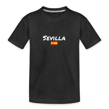 Séville, Espagne, Drapeau espagnol, Espagnols - T-shirt bio Premium Enfant - noir - Devant