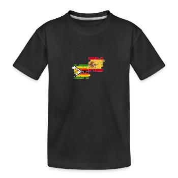 Zimbabwe Espagne Vintage drapeau espagnol zimbabwéen - T-shirt bio Premium Enfant - noir - Devant