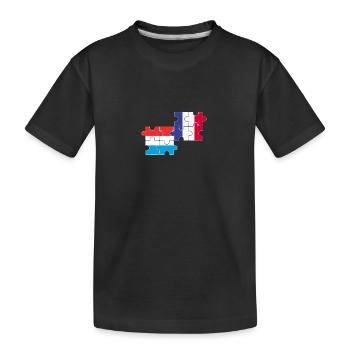 Luxemburg Frankreich Flagge Franzose Luxemburger - Kinder Premium Bio T-Shirt - Schwarz - Vorne