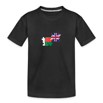 Madagaskar UK Flagge Britisch Madagasse - Kinder Premium Bio T-Shirt - Schwarz - Vorne