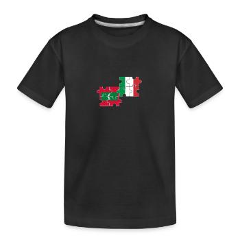 Maldives Italie Drapeau Italien Maldivien - T-shirt bio Premium Enfant - noir - Devant