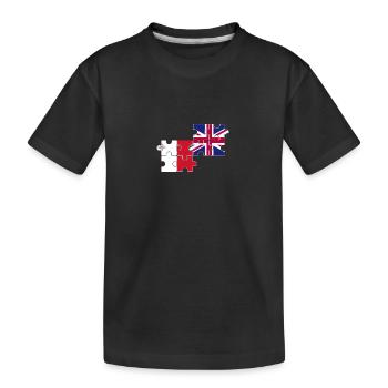 Malta UK Flagge Britisch Maltesisch - Kinder Premium Bio T-Shirt - Schwarz - Vorne