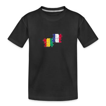 Guinea France Vintage Flag French - Kids' Premium Organic T-Shirt - black - Front