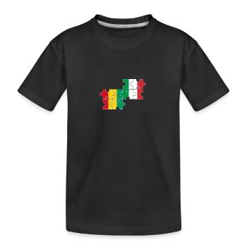 Guinée Italie Drapeau Guinée italienne - T-shirt bio Premium Enfant - noir - Devant