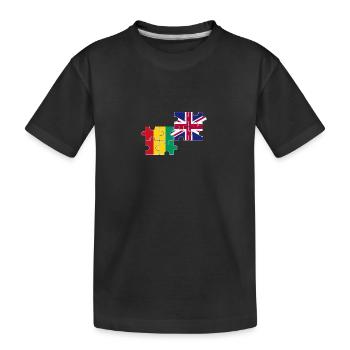 Guinée Drapeau du Royaume-Uni Guinée britannique - T-shirt bio Premium Enfant - noir - Devant